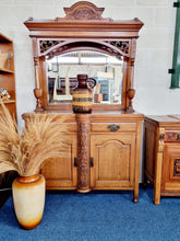 Load image into Gallery viewer, Victorian Oak Mirror Back Sideboard