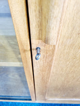 Load image into Gallery viewer, Mid Century Oak Glazed School Cupboard/Bookcase