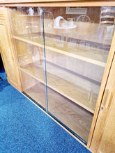 Load image into Gallery viewer, Mid Century Oak Glazed School Cupboard/Bookcase