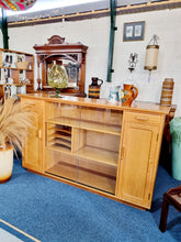 Load image into Gallery viewer, Mid Century Oak Glazed School Cupboard/Bookcase
