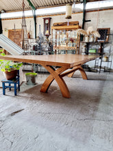 Load image into Gallery viewer, HUGE Solid Oak Refectory Diming Table