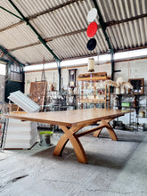 Load image into Gallery viewer, HUGE Solid Oak Refectory Diming Table