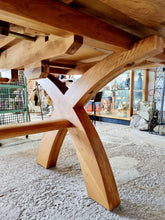 Load image into Gallery viewer, HUGE Solid Oak Refectory Diming Table