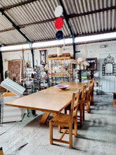 Load image into Gallery viewer, HUGE Solid Oak Refectory Diming Table