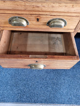 Load image into Gallery viewer, Victorian Pitch Pine Kneehole Desk
