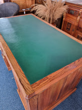 Load image into Gallery viewer, Victorian Pitch Pine Kneehole Desk