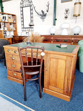 Load image into Gallery viewer, Victorian Pitch Pine Kneehole Desk