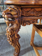 Load image into Gallery viewer, Large Ornate Dining Table & Four Ornate Dining Chairs