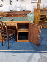 Load image into Gallery viewer, Victorian Pitch Pine Kneehole Desk