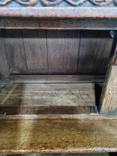 Load image into Gallery viewer, Antique Oak Court Cupboard With Secret Drawer
