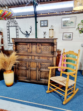 Load image into Gallery viewer, Antique Oak Court Cupboard With Secret Drawer