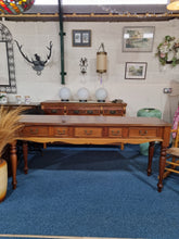 Load image into Gallery viewer, Mahogany Console, serving, sofa table With Five Drawers