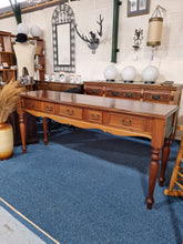 Load image into Gallery viewer, Mahogany Console, serving, sofa table With Five Drawers