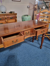 Load image into Gallery viewer, Mahogany Console, serving, sofa table With Five Drawers