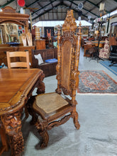 Load image into Gallery viewer, Large Ornate Dining Table & Four Ornate Dining Chairs
