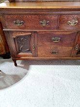 Load image into Gallery viewer, Late 19th Century Oak Art Nouveau Mirror Back Sideboard