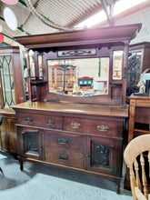 Load image into Gallery viewer, Late 19th Century Oak Art Nouveau Mirror Back Sideboard