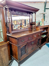 Load image into Gallery viewer, Late 19th Century Oak Art Nouveau Mirror Back Sideboard