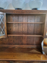 Load image into Gallery viewer, Carved Oak Glazed Dresser Handmade In The UK