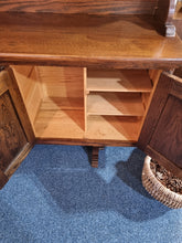 Load image into Gallery viewer, Carved Oak Glazed Dresser Handmade In The UK