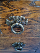 Load image into Gallery viewer, Carved Oak Glazed Dresser Handmade In The UK