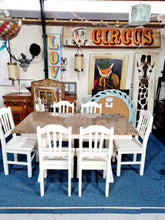 Load image into Gallery viewer, White Marble Top Dining Table & Six Dining Chairs