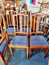 Load image into Gallery viewer, Set Of Six Victorian Arts & Crafts Dining Chairs