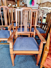 Load image into Gallery viewer, Set Of Six Victorian Arts & Crafts Dining Chairs