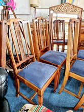 Load image into Gallery viewer, Set Of Six Victorian Arts & Crafts Dining Chairs