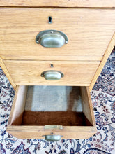 Load image into Gallery viewer, Vintage Oak Kneehole Desk