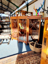 Load image into Gallery viewer, Mahogany Breakfront Bookcase