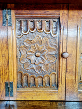 Load image into Gallery viewer, Oak Court Cupboard In The 17th Century Style