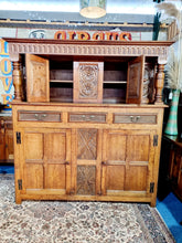 Load image into Gallery viewer, Oak Court Cupboard In The 17th Century Style