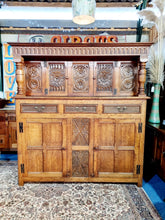 Load image into Gallery viewer, Oak Court Cupboard In The 17th Century Style