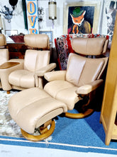 Load image into Gallery viewer, Stressless Recliner Swivel Chair & Footstool