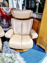 Load image into Gallery viewer, Stressless Recliner Swivel Chair & Footstool