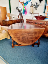 Load image into Gallery viewer, Solid Oak Antique Gateleg Dining Table With A Drawer