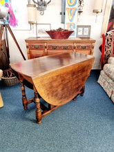 Load image into Gallery viewer, Solid Oak Antique Gateleg Dining Table In George III Style