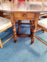 Load image into Gallery viewer, Solid Oak Antique Gateleg Dining Table In George III Style