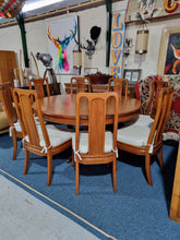 Load image into Gallery viewer, Huge Round Dining Table & Eight Dining Chairs