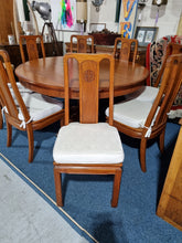 Load image into Gallery viewer, Huge Round Dining Table & Eight Dining Chairs