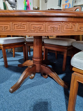 Load image into Gallery viewer, Huge Round Dining Table & Eight Dining Chairs