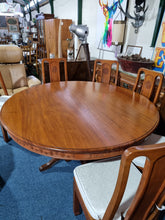 Load image into Gallery viewer, Huge Round Dining Table & Eight Dining Chairs