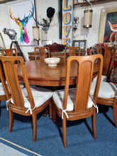 Load image into Gallery viewer, Huge Round Dining Table & Eight Dining Chairs