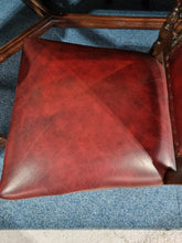 Load image into Gallery viewer, Solid Oak Jacobean Style Extending Dining Table & Six Leather Dining Chairs