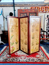 Load image into Gallery viewer, Antique Vintage Three Fold Screen Room Divider