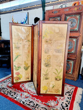 Load image into Gallery viewer, Antique Vintage Three Fold Screen Room Divider