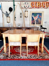 Load image into Gallery viewer, Solid Oak Dining Table & Four Dining Chairs