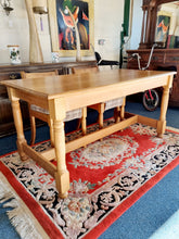 Load image into Gallery viewer, Solid Oak Dining Table & Four Dining Chairs