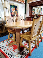 Load image into Gallery viewer, Solid Oak Refectory Dining Table & Four Chairs